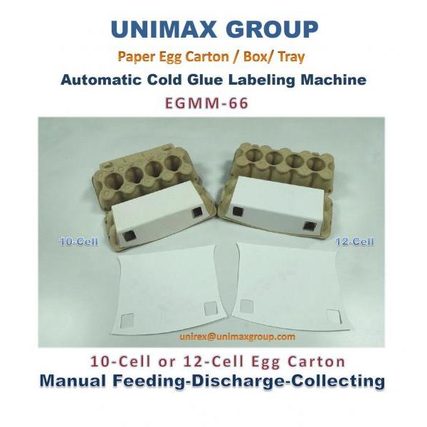 EGMM-66 Paper Egg Carton/Box/Tray Semi-Automatic Labeling Machine (Manual Feeding & Collecting)