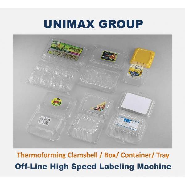 High Speed Plastic Thermoforming Clamshell/Box/Container Labeling Machine