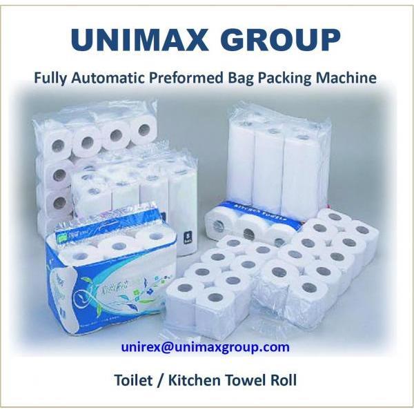 UC-830-MB-T Fully Automatic Toilet Roll Preformed Bag Multi-Packing Machine