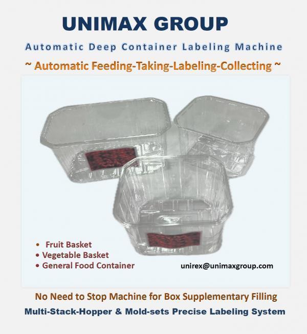 Thermoforming Deep Box / Basket Labeling Machine